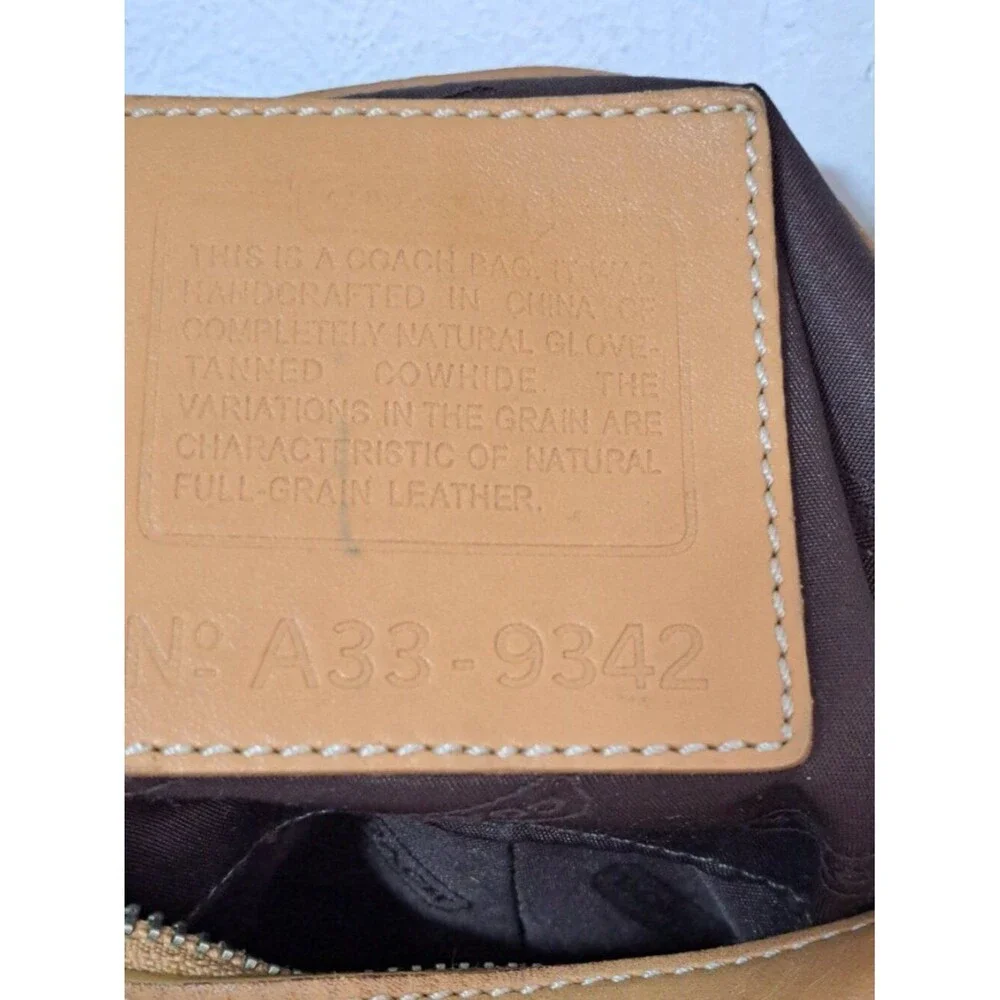 Coach Women's Vintage Zoe Tan leather Shoulder Hobo Bag Purse 9342
